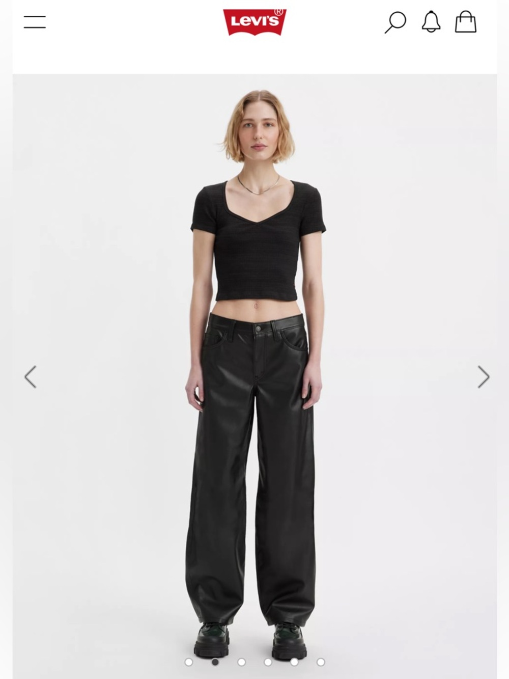 Levi’s FAUX LEATHER BAGGY DAD WOMEN'S PANTS